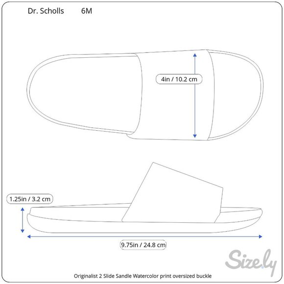Dr. Scholls Originalist 2 Tie-Dye Slide Sandals Gold Buckle Womens 6M - Picture 8 of 8